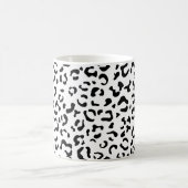 Mug Empreinte de léopard, Spots, Noir Et Blanc, Votre (Centre)