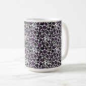 Mug Empreinte de léopard violet noir (Devant droit)