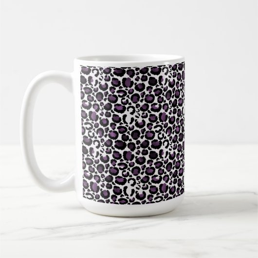 Mug Empreinte de léopard violet noir (Gauche)
