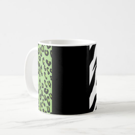 Mug Empreinte de léopard, Zebra Print, Poster de anima (Devant gauche)