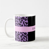 Mug Empreinte de léopard, Zebra Print, Purple, Votre n (Gauche)