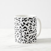 Mug Empreinte de léopard, Zones Léopard, Noir Et Blanc (Devant droit)