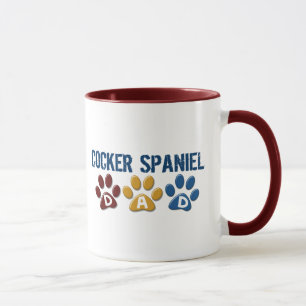 Mug Empreinte de patte 1 de papa de COCKER