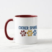 Mug Empreinte de patte 1 de papa de COCKER (Gauche)
