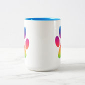Mug Empreinte de patte arc-en-ciel (Centre)