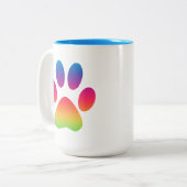 Mug Empreinte de patte arc-en-ciel (Devant gauche)