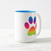Mug Empreinte de patte arc-en-ciel (Devant droit)