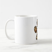 Mug Empreinte de patte avec éclat de léopard doré et n (Gauche)