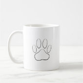 Mug Empreinte de patte blanc (Gauche)
