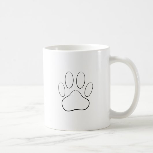 Mug Empreinte de patte blanc (Droite)