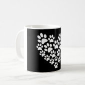 Mug Empreinte de patte blanc mignon (Devant gauche)