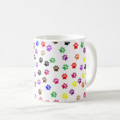 Mug Empreinte de patte coloré (Devant droit)