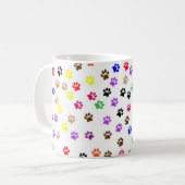 Mug Empreinte de patte coloré (Devant gauche)