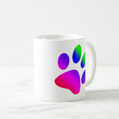 Mug Empreinte de patte d'animal arc-en-ciel (Devant droit)