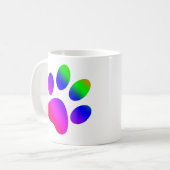 Mug Empreinte de patte d'animal arc-en-ciel (Devant gauche)