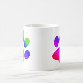 Mug Empreinte de patte d'animal arc-en-ciel (Centre)