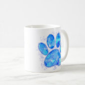 Mug Empreinte de patte d'aquarelle bleu (Devant droit)