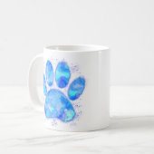 Mug Empreinte de patte d'aquarelle bleu (Devant gauche)