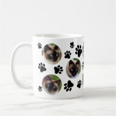 Mug Empreinte de patte de chat noir Collage de 8 photo (Gauche)