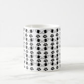 Mug Empreinte de patte de chat noir et blanc (Centre)