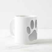 Mug Empreinte de patte de chien à l'air métallique (Devant gauche)