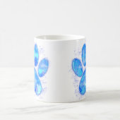 Mug Empreinte de patte de chien à l'aquarelle bleue (Centre)