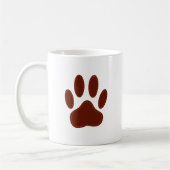 Mug Empreinte de patte de chien à pattes (Gauche)