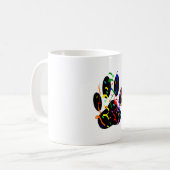 Mug Empreinte de patte De Chien Avec Confetti Et Strea (Devant gauche)