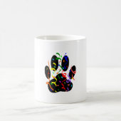 Mug Empreinte de patte De Chien Avec Confetti Et Strea (Centre)