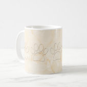 Mug Empreinte de patte de chien avec effet marbre (Devant gauche)