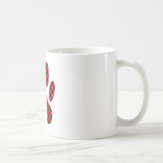 Mug Empreinte de patte de chien avec les coeurs (Droite)