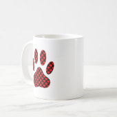 Mug Empreinte de patte de chien avec les coeurs (Devant gauche)
