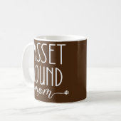 Mug Empreinte de patte de chien Basset Hound Maman  (Devant gauche)