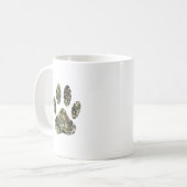 Mug Empreinte de patte de chien Camo en détresse (Devant gauche)