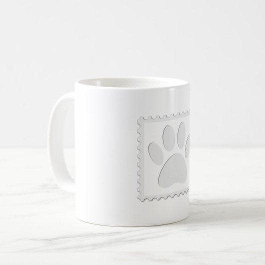 Mug Empreinte de patte de chien coupé (Devant gauche)