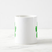 Mug Empreinte de patte de chien de feuillage vert (Centre)