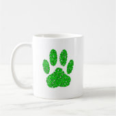 Mug Empreinte de patte de chien de feuillage vert (Gauche)