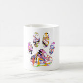 Mug Empreinte de patte de chien de peinture (Centre)