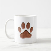 Mug Empreinte de patte de chien de Texture en cuir (Gauche)