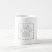 Mug Empreinte de patte de chien découpée (Centre)