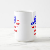 Mug Empreinte de patte de chien Drapeau américain (Centre)