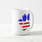 Mug Empreinte de patte de chien Drapeau américain (Devant droit)