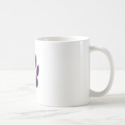 Mug Empreinte de patte de chien flou (Droite)