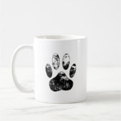 Mug Empreinte de patte de chien gris noir et blanc (Gauche)