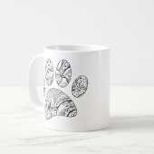 Mug Empreinte de patte de chien Motif Mandala (Devant gauche)