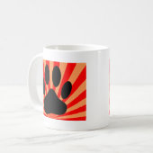 Mug Empreinte de patte de chien radiant (Devant gauche)