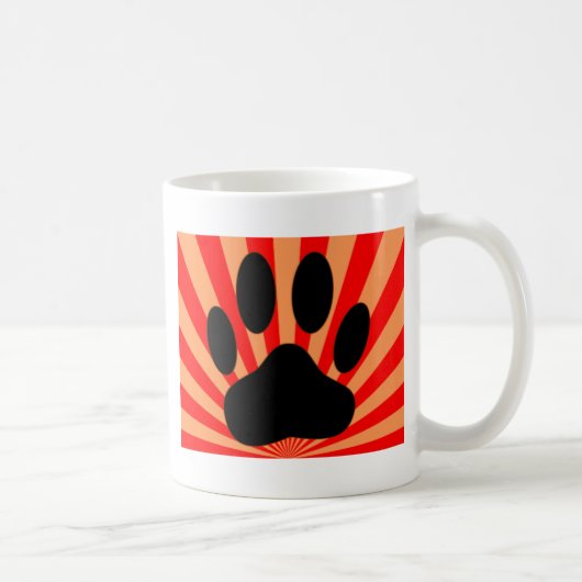 Mug Empreinte de patte de chien radiant (Droite)