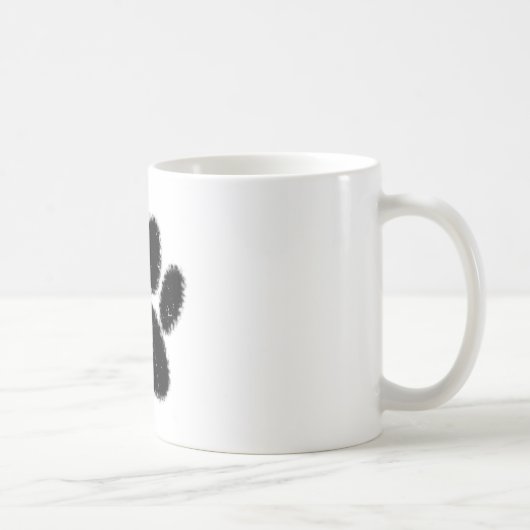 Mug Empreinte de patte De Chien Rough Et Distressed (Droite)