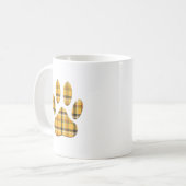 Mug Empreinte de patte de chien Tartan (Devant gauche)