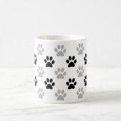 Mug empreinte de patte de chiot noir et blanc (Centre)